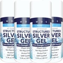 Colloidal Silver Gel תוספת כוח - 35ppm מופעל קולאידאל Silver Gel עבור כוח מקסימלי - Made in USA - Structured Formula in a Convenient 4 Pack