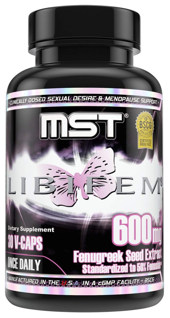 MST Libifem, Fenugreek Seed לחלץ קפסולות, Boost Desire, Libido, Arousal and Satisfaction Plus Menopause Health Support, Supplement for Women, 30 Count, BSCG Certified Drug Free.
