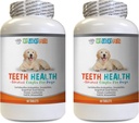 כלבי נשימה - בריאות שיניים מתקדמת לכלבים - Fights Bad Breath - Best Looking Gums and Dental - ויטמין C for Dogs Pills - 120 טבליות (2 בקבוקים)