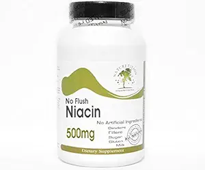 No Flush Niacin 500 מ"ג - 200 קפסולות - אין תוספות - תוספי טבע