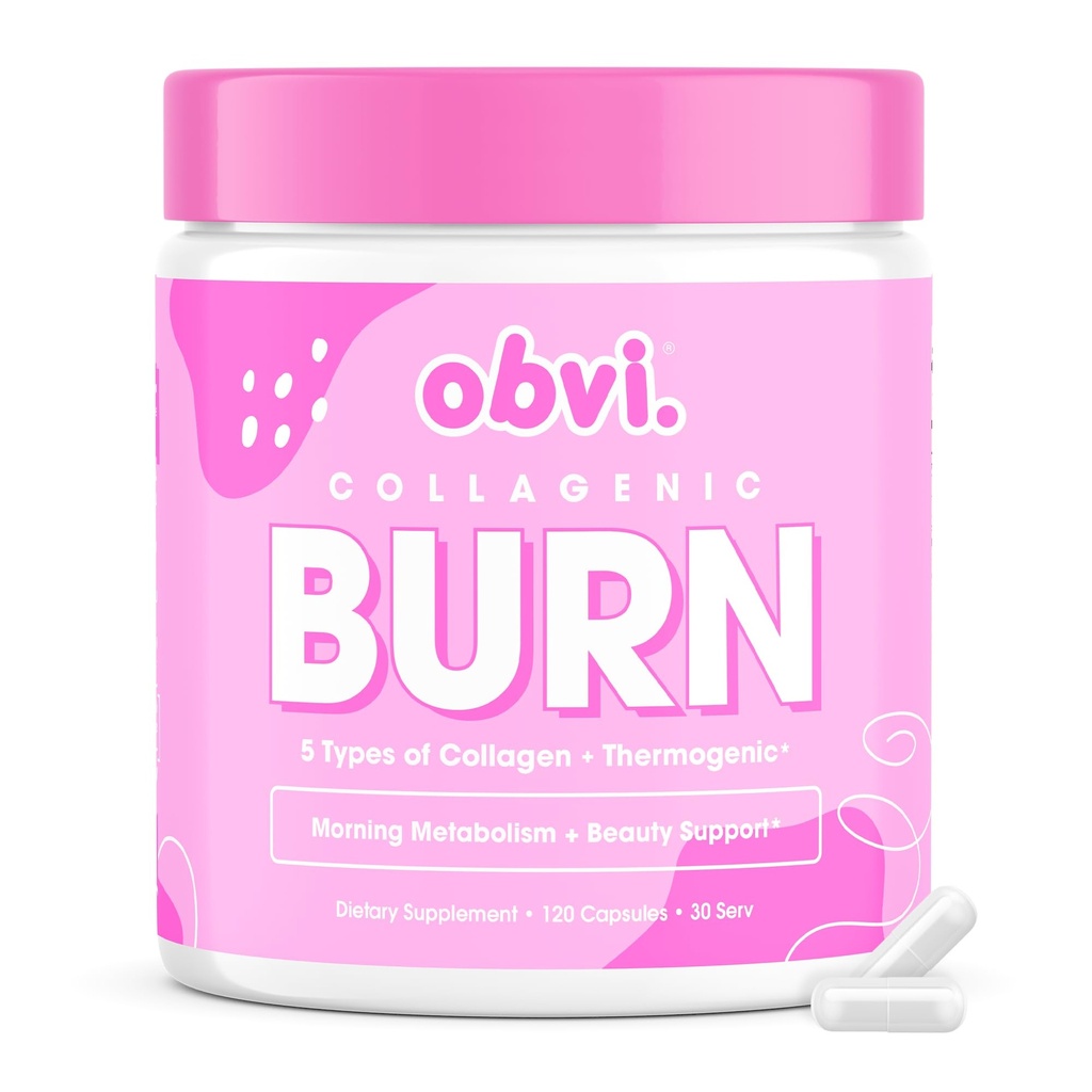 Obvi Collagenic Burn | Collagen Peptide תוסף עם הפקת תה ירוקה | 30 משרתים (120 קפסולות)