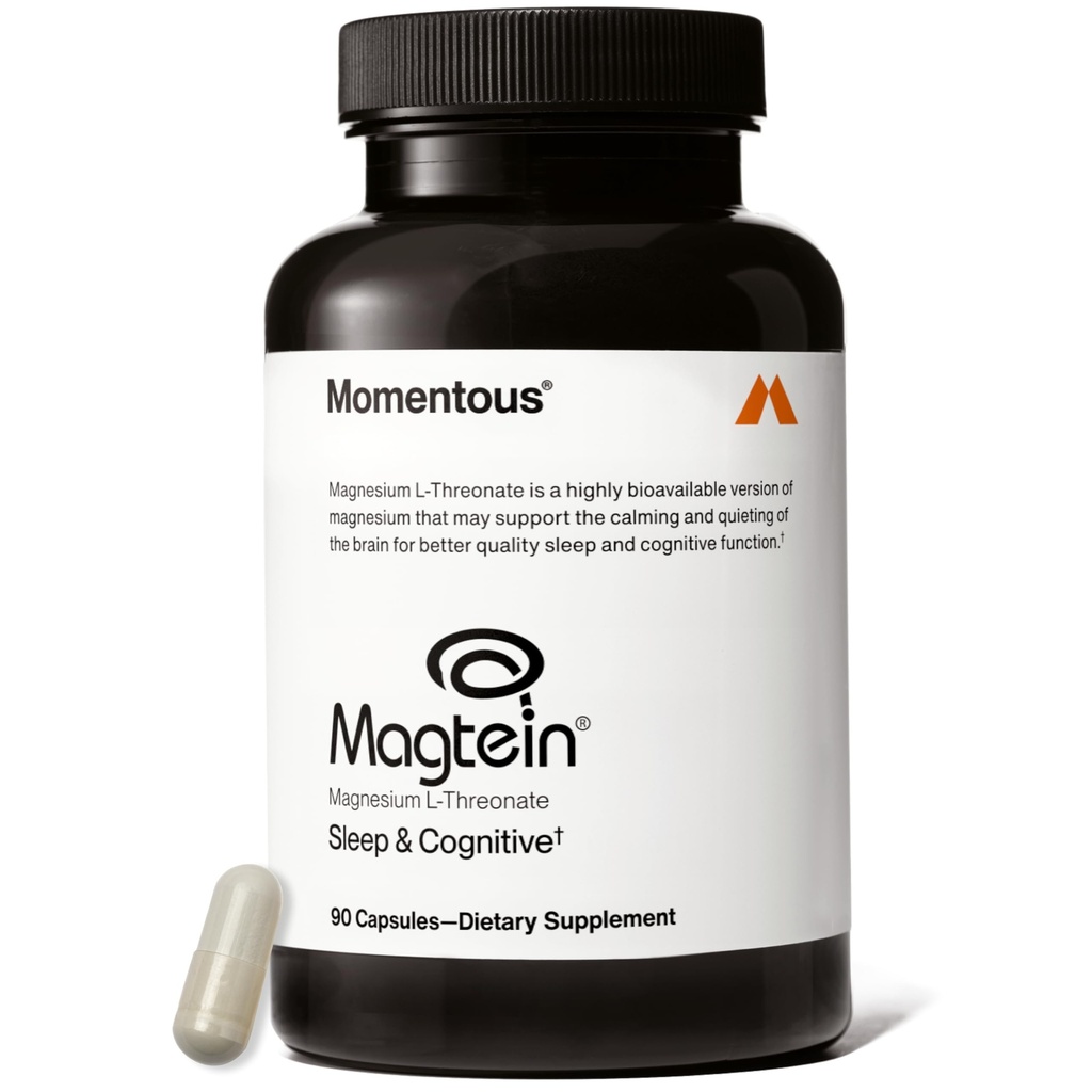 זמן קצר Magtein Magnesium L-Threonate - Brain & Rest Support Supplement - Boosts Cognitive Function & Sleep Quality - NSF מוסמך לספורט -145 מ"ג - 30 משרתים