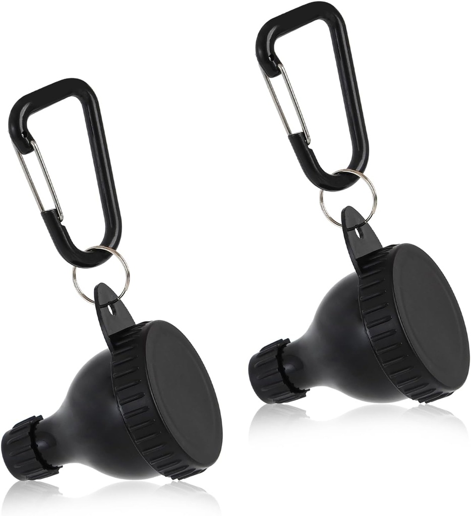 2 אבקת חלבון Pcs אבקת מכיל, אבקת חלבון אבקת נסיעות מכיל ללכת, טרום עבודה / gym Supplemen Keychain (שחור, 100 מ"ל)