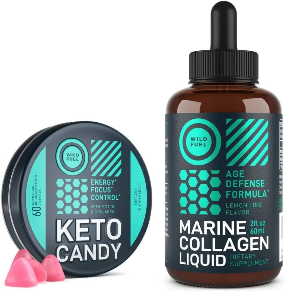 WILD FUEL Kto Candy ו-Sil קולאז'n Marine Energy and Wellness Bundle