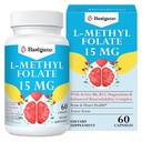15mg L Methylfolate (5-MTHF) Active Folic Acid-Enriched עם ויטמינים B6 ו B12-60 קפסולות צמחוניות - non-GMO, Gluten-Free