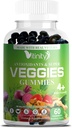 VITINITY Made with Real Super Veggies Delicious Gummy Supplement, Men, Women & Kids (60 Chews), 30 Veggies,Herbs, Fruit ווויטמינים צמחיים, Non-GMO, Pectin- Based, gluten-Free, No More Pills (30 יום אספקה)