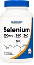 חומרים מזינים Selenium 200mcg, 240 קפסולות צמחוניות, non-GMO, Gluten Free L-Selenomethionine