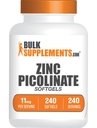 BulkSupplements.com Zinc Picolinate Softgels - Zinc 11mg, for Immune Support, Gluten Free - 1 Softgel לכל משרת, 240 הרוזן (Pack of 1)
