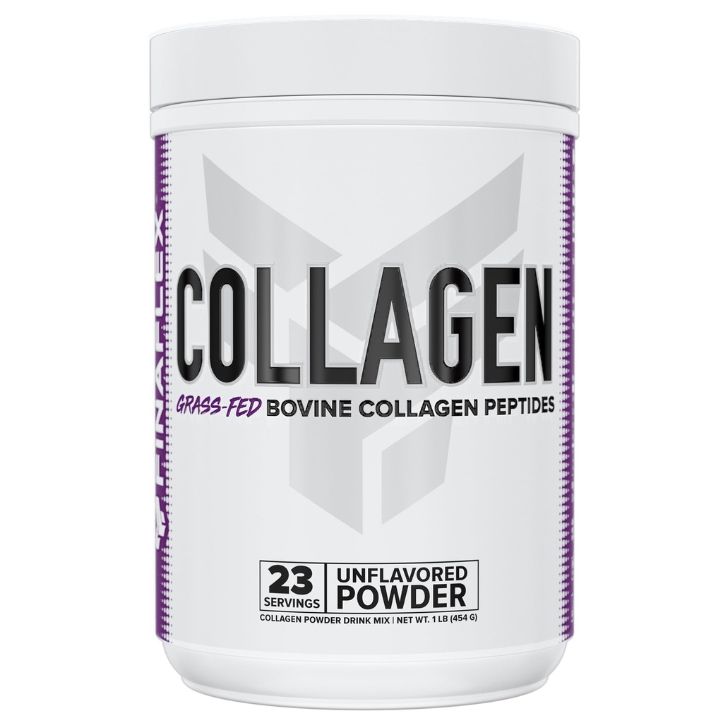 FINAFLEX Pure Collagen, Unflavored - 1 lb - תומך שיער, עור, ריחות ופרקים - 19g of Grass-Fed Bovine Collagen Peptides Per משרת - 23 משרתים