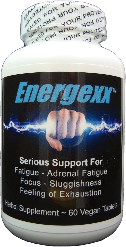 Energexx - תמיכה רצינית / Fatigue, Focus, Sluggishness, אנרגיה Booster עם ג'ינג'ר, Ashwagandha ו Rhodiola Rosea עבור גברים ונשים.