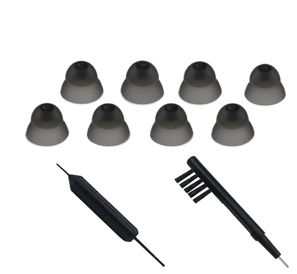 האזנה לאוזן  Domes ניקוי כלים שמיעה עזרה סגורה עבור reound בטוח Fit Style RIC RITE ו Open Fit BTE שמיעה מגבר עם Brush ניקויer (S Size 8PCS)