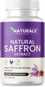 תוספי מזון טבעיים Saffron - Pure Premium Extracts - Mood Support - Eye Support - Energy - Made in USA - 88.50 מ"ג - 60 גלולות - אופטימיזציה - Pastillas de Azafran
