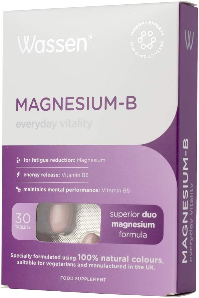 Wassen Magnesium B 30 טבליות על ידי Wassen International
