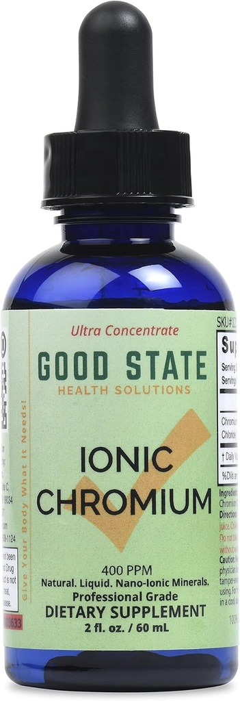 עיר טובה נוזלי Ionic Chromium Ultra Concentrate - 10 טיפות שווה 200 mcg - 100 משרתים Per Bottle