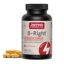 Jarrow Formulas B-Right - 100 Veggie Caps - Low-Odor ויטמין B-Complex Formula - Energy & Metabolism Support - מקדם את המוח, הלב וה Cardiovascular Health - 100 משרתים