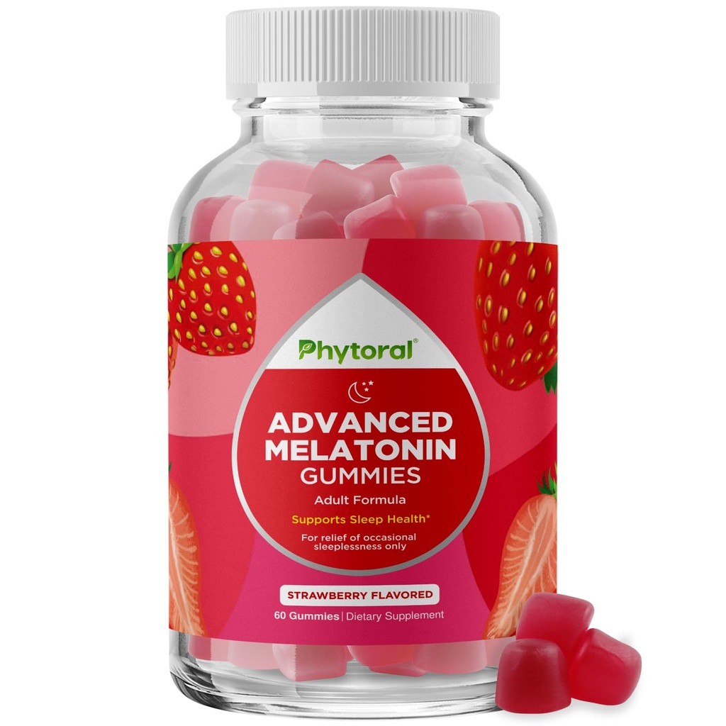 Melatonin Gummy ויטמינים Sleep Supplement - Natural Adult Melatonin Gummies 5 מ"ג Deep Sleep תוסף - 5 מ"ג Mood תומך חניכיים מנוחה ויומיום לילה