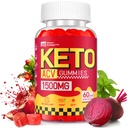 Keto ACV Gummies for Weight Loss - Delicious 1500MG Apple Cider Vinegar with Mother, Probiotics, ויטמין B6 & B12 - סוכר חינם, טבעונית ו- non-GMO - תמיכה בבריאות Gut, Metabolism & Fat Burn עבור נשים