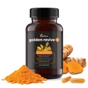 UpWellness Golden Revive + Joint Support תוסף Turmeric עם Black Pepper, Quercetin ו- Magnesium- Turmeric Boswellia - 6 Active Ingredients for Joint Care - 60 קפסולות