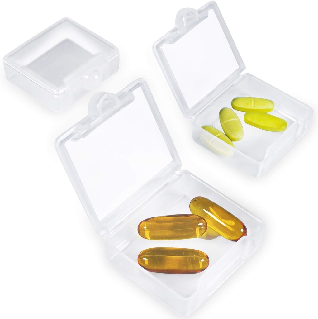 Small Pill Cases מארגנים 3 Pack, Daily Pill Case One Day Mini Pill Box Container Portable for Purse Pocket Small Pill Holder Case