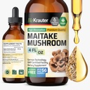 BIO KRAUTER Maitake Mushroom Extracts תוסף נוזלי עבור Immune תמיכה - 680 מ"ג לכל המשרת - טבעוני, אלכוהול & סוכר טיפות חינם 4 Fl.Oz.