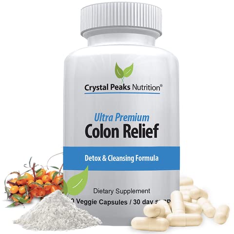 קפסולות ניקוי טבעיות ל- Constipation Relief ו- Gutse Detox - Cascara Sagrada, Psyllium Husk & Bentonite (60 קפסולות)