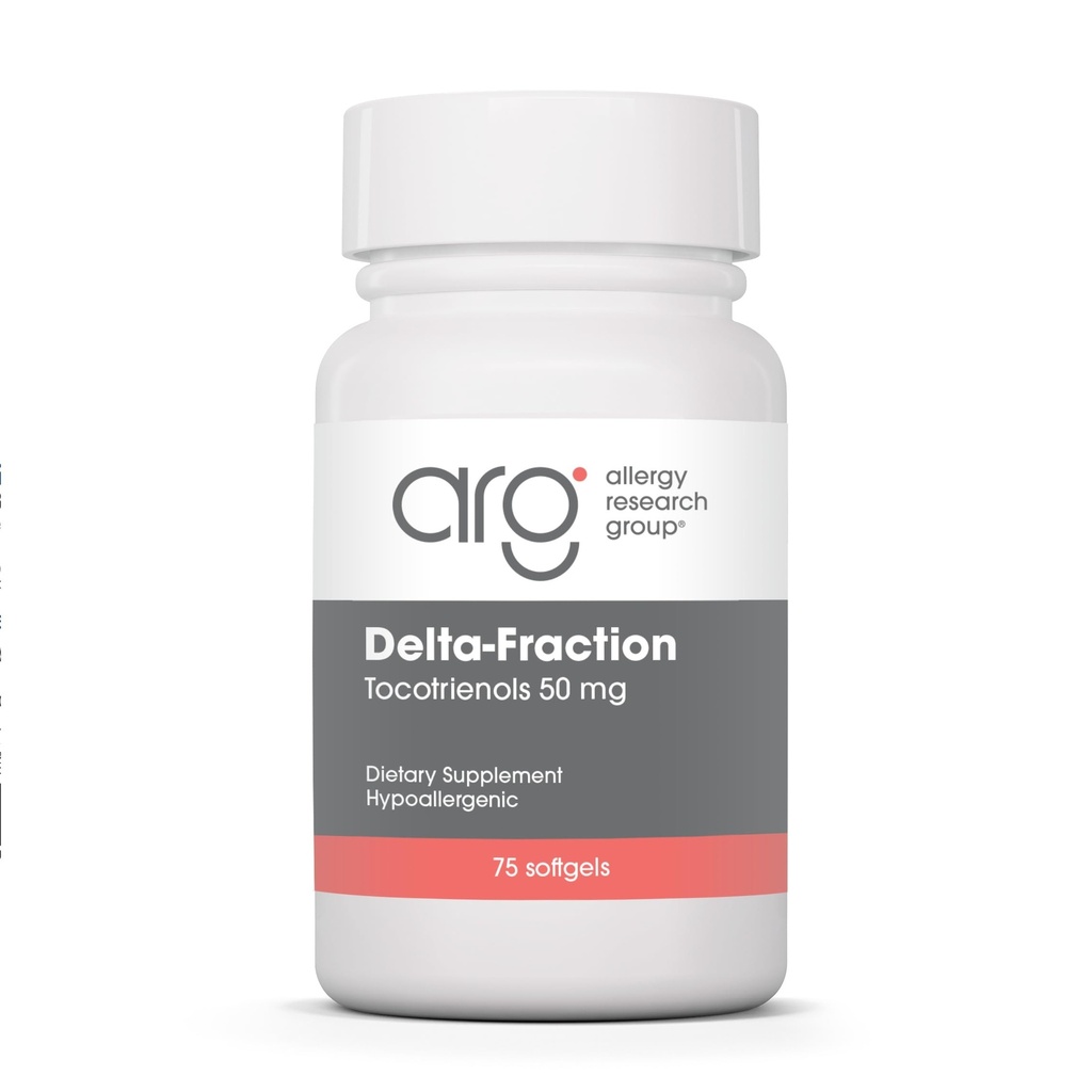 Allergy Research Group Delta-Fraction Tocotrienols תוסף - 50 מ"ג ויטמין E, Annatto, Gamma, Tocotrienols Only, Tocopherol-Free, Hypoallergenic, Softgels - 75 Countgels - 75 Countel