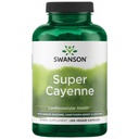 Swanson Super Cayenne - Herbal Supplementing Heart Health, Circulation & Blood Flow - Natural Formula w/Ginger Rhizome, הותורן ברי & Lecithin - 250 Veggie כמוסות)