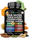 Adndale Sea Moss Black Seed Oil אשוגנדה ז'ינג קפסולות. SeaMoss כמוסות עם Black Seed שמן, אשוגנדה, Turmeric, Moringa, Bladderwrack, Burdock Root, Manuka Honey, Cinnamonmona, Turmeric, Moringa, Bladderwrack, Burdock Root, Burdock Honey, Cinnamonmon