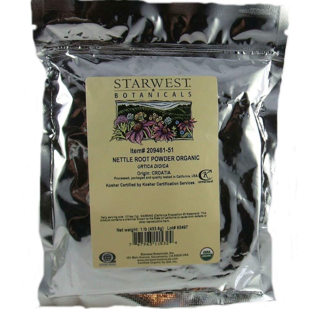 אבקת שורש Nettle Root Organic - Urtica Dioica, 1 lb,(Starwest Botanicals)