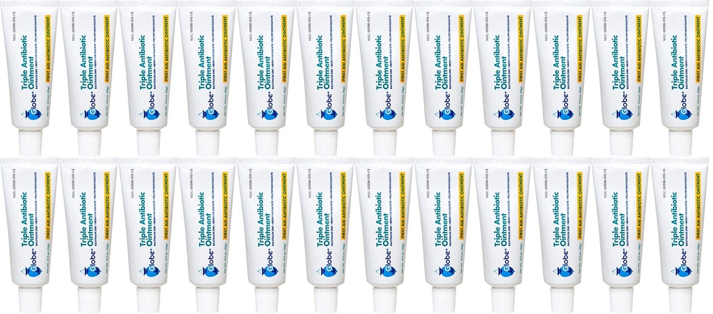 גלופל אנטיביוטיקה עזרה ראשונה אומנט, 0.5 oz (24-Pack) עזרה ראשונה Antibiotic Ointment, 24Hour זיהום הגנה, טיפול בפצועים קטנים, ברנס וחתכים