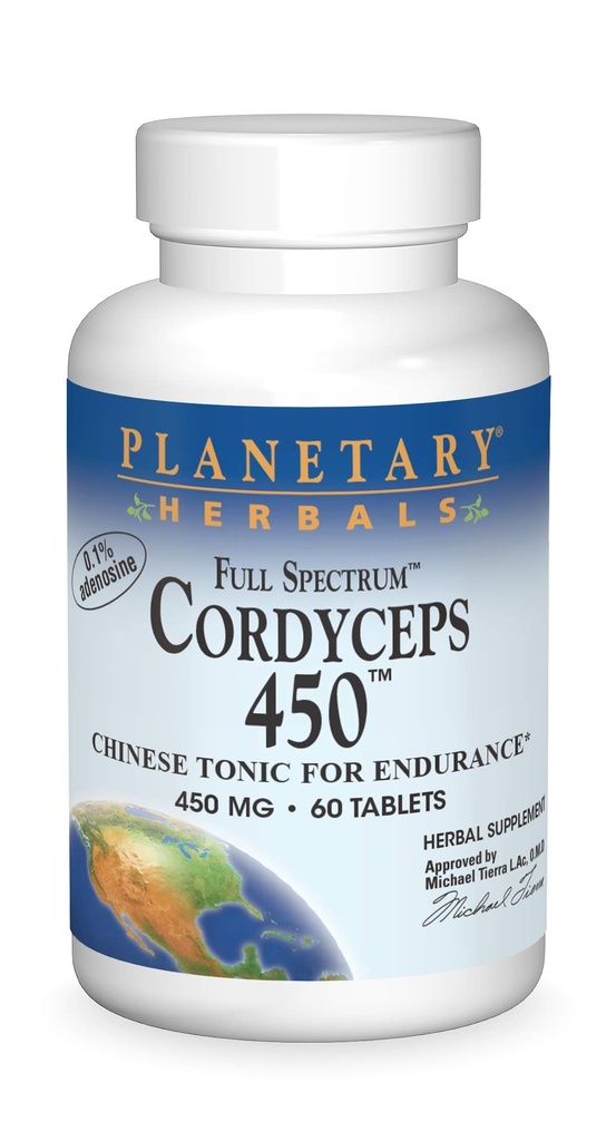 Globalary Herbals Full Spectrum Cordyceps 450 מ"ג, 60 הרוזן