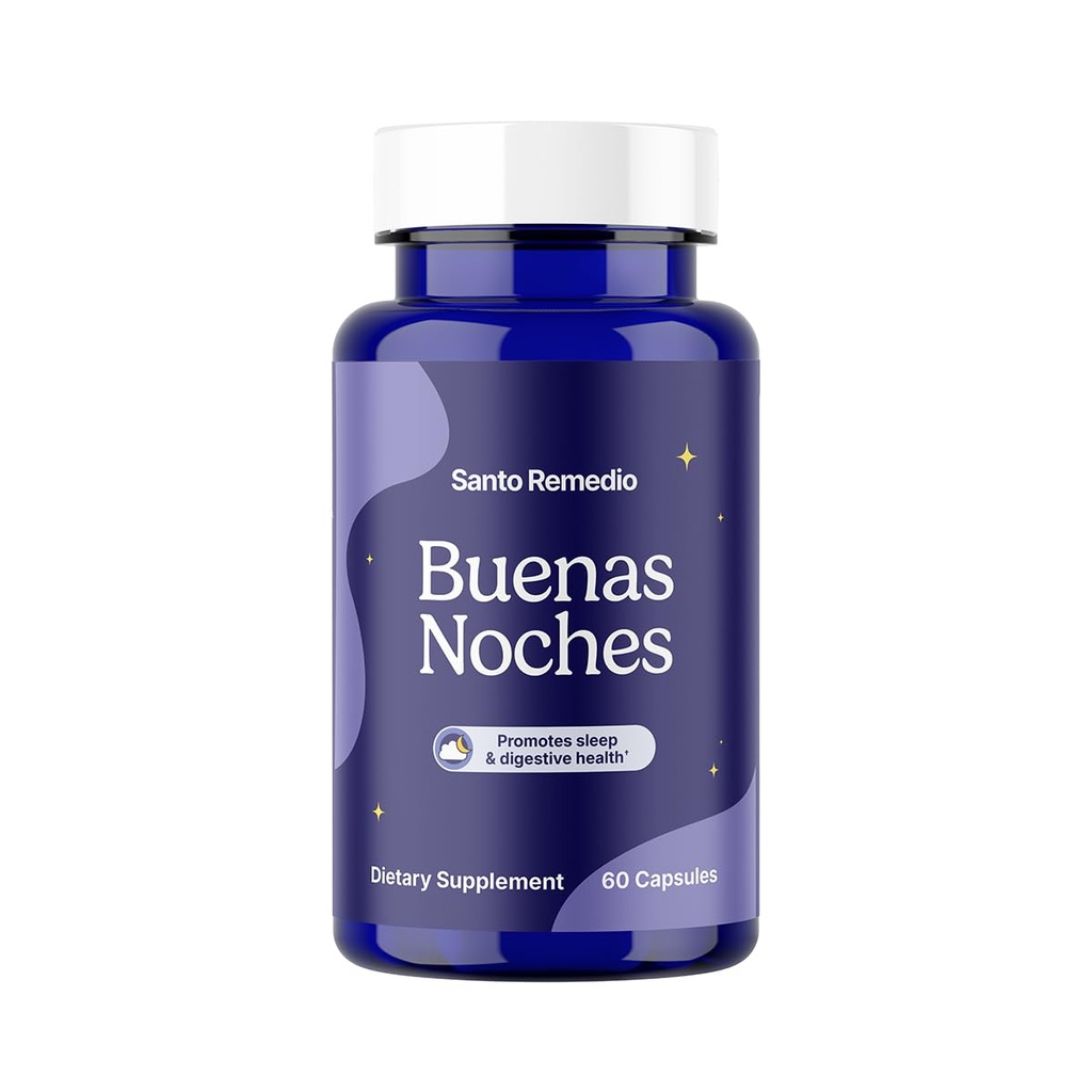 סנטו Remedio Buenas Noches, מקדם שינה, תומך בריאות העיכול, מכיל Zylaria®, DE111® (Probiotics), Melatonin