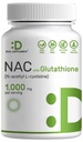 תוסף NAC (N-Acetyl Cysteine) 1000 מ"ג פרי לשרת עם מופחת Glutathione, 240 קפסולות - תמיכה אנטי-חמצן לבריאות החיסון, Lung, & Liver Function