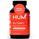 HUM B12 טורבו, ויטמין B12, תמיכה באנרגיה יומית, Calcium לבריאות העצם, B-12 ויטמין אנרגיה תוספי מזון, Gluten חינם, טבעוני, non GMO, 30 טבליות עתיר גבוה טבעוני