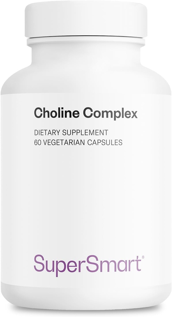 SuperSmart - Choline Complex (Patented & High Power) - עם Choline Bitartrate, GPC Choline & CDP Choline - High Potency Cholines