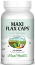 Maxi Flax Caps - אורגני Flaxseed שמן, אומגה 3, 6, 9 - Cold Press - Hexane חינם, 700 מ"ג - כשר, 120 ק"מ