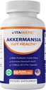 Vitamatic Akkermansia Muciniphila Gut Health - 60 קפסולות DR (Delayed שוחרר) - Made with Prebiotic Inulin סיבים