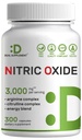 Nitric Oxide Booster 3,000 מ"ג פרי, 300 קפסולות - 12 ב 1 Nitric Oxide תוסף - Arginine & Citrulline Complex with Energy Bell - Marshmallow Root - מקדם זרימה תזונתית לשרירים & Heart