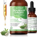 Soursop Graviola נוזל טיפות: 1800 מ"ג Premium Antioxidant תמיכה עבור Immune Health Digestation מרגיע שינה טבעוני סוכר חינם 1 Fl Oz 30 יום אספקה