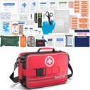 ערכות עזרה ראשונה Kits- Advanced Trauma Kits with Labeled Compartments, ערכות רפואיות מתעוררות גדולות עבור מכונית, בית, קמפינג וצמיחה חיצונית -324Piece Set