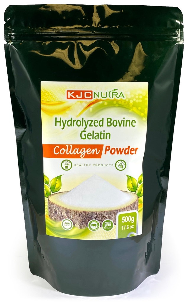 Collagen Powder Hydrolyzed 500g (17.6 oz) Grass FED, Pasture Raised.