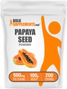 BulkSupplements.com Papaya Seed אבקה - Carica Papaya Seed, תוספי תזונה, for Digestive & Gut Support - Gluten Free, 500 מ"ג לשרת, 100g (3.5 oz) (Pack of 1)