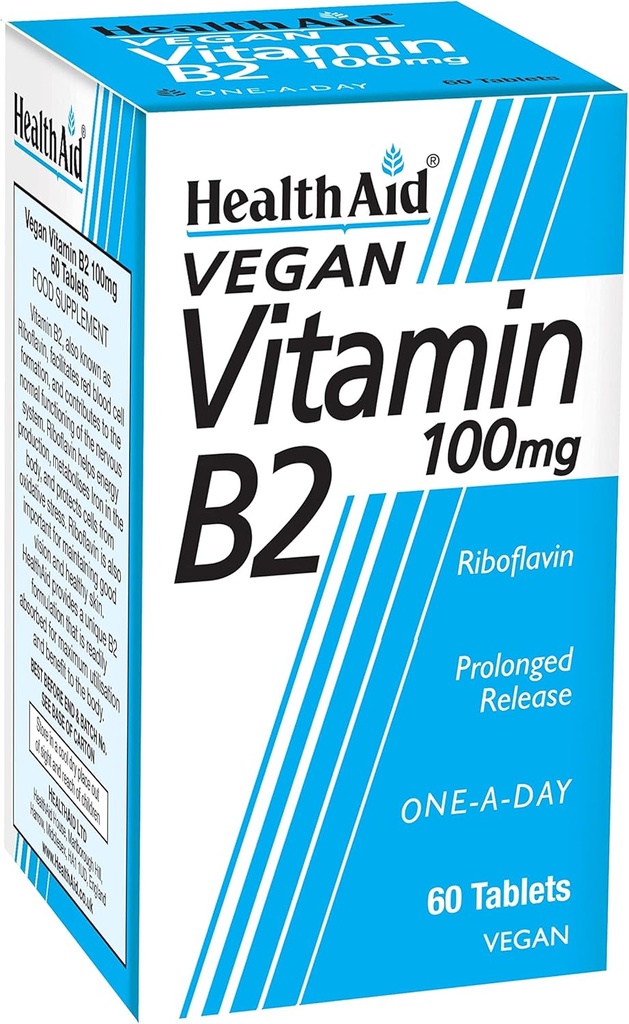 ויטמין B2 (Riboflavin) 100mg - Prolonged לשחרר 60 טבליות