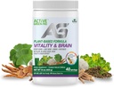 Vitality & Brain אבקת, בלגן של הצלעות הסינרגיסטיות, אריה מאן, גינקו וירקות, פורמולה מבוססת צמחים, No Fillers, No Sugar הוסיף - 40 משרתים