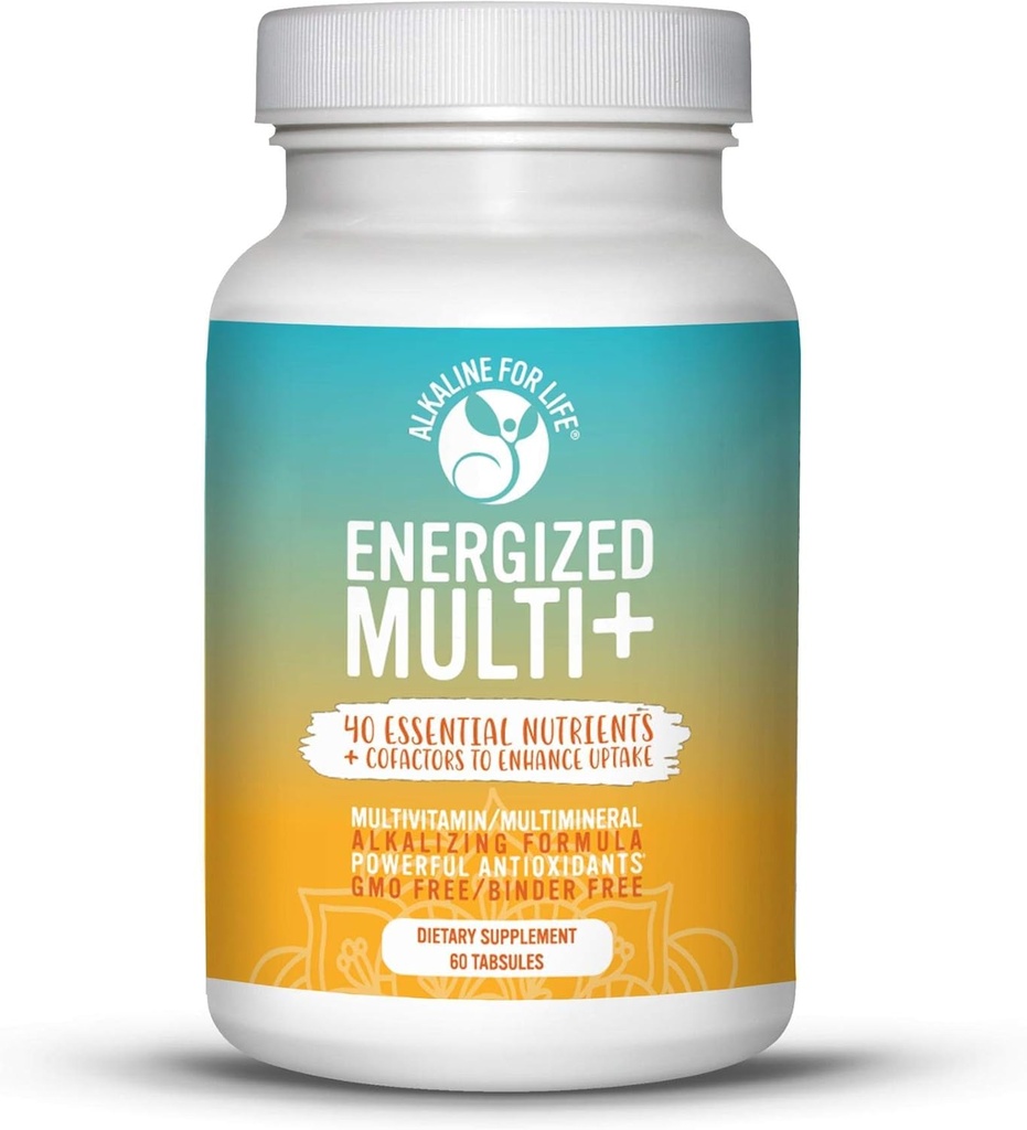 ויטמין Multi - Potent Multivitamin עם 40 bioavailable חומרים מזינים B מורכבים ויטמינים, ויטמין D, ויטמין C, ויטמין C, ויטמין K, Zinc, Quercetin, Calcium, Magnesium in Alkalizing טפסים - 180 כרטיסיות