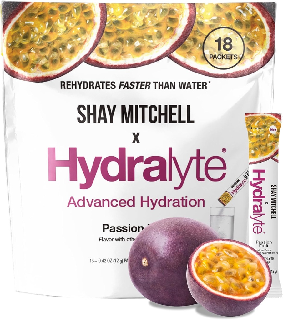 שי מיטשל Electrolyte אבקת Packets, Low Sugar Rapid Rehydration, אבקת הידרה עבור חום, נסיעות, פעילות גופנית ותואר ראשון הצדדים (פרי העברה)