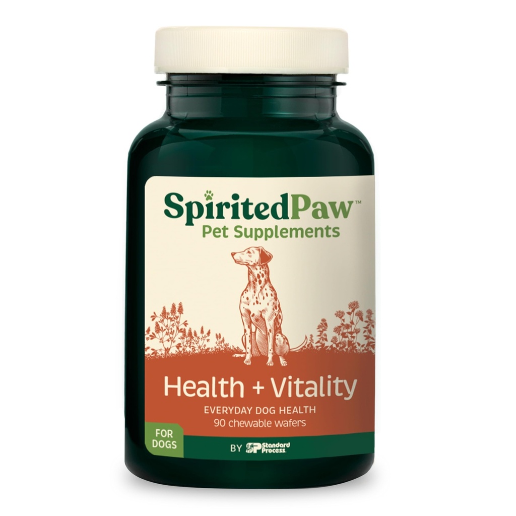 בריאות הנפש + Vitality for Dogs - Pet Supplement for Immune System, Stick, Liver Health & More - כלב תמיכה רב תפקודית עם צ'קלין, Calcium, Zinc, & ויטמינים D ו- A - 90 Chewable Wafers