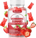 רכות ברברין עם Ceylon Cinnamon Gummies אורגני Berberine HCL 1500 מ"ג עבור Metabolism Immune Health Sugar-Free Berberine תוספי Strawberry Flavored 60 הרוזן ספירה
