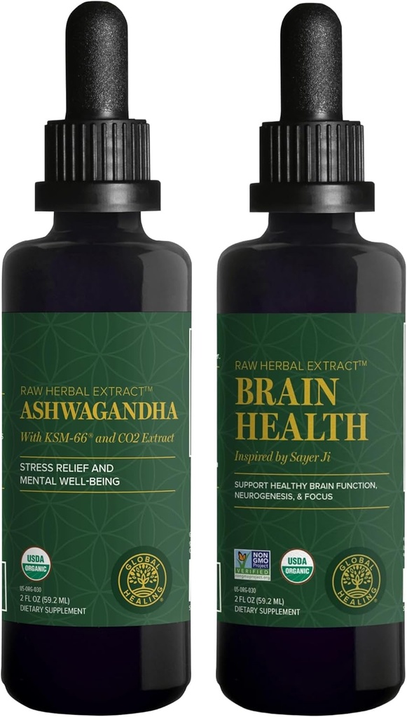 מרכז הריפוי העולמי Ashwagandha & Brain Kit - Ashwagandha Complex, תומך Mood, פונקציונלי