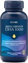 GNC משולש כוח DHA 1000 אומגה 3 תוסף 1000 מ"ג DHA, תומך בפיתוח המוח וחזון בריא, 45 Softgels